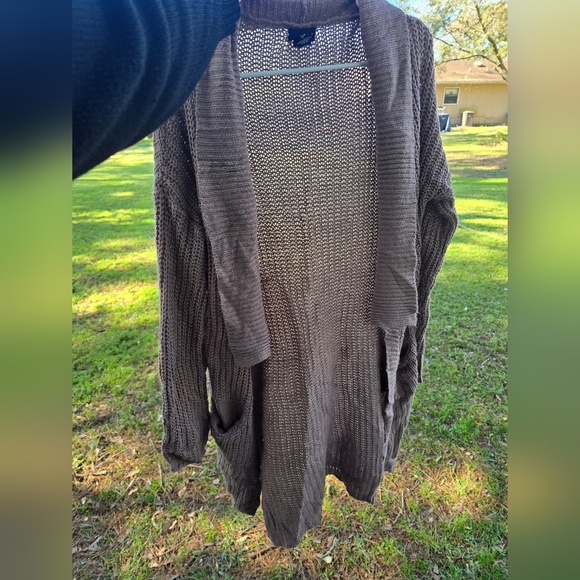 Wet Seal Size Small Charcoal Grey Knit Cardigan - Picture 5 of 5